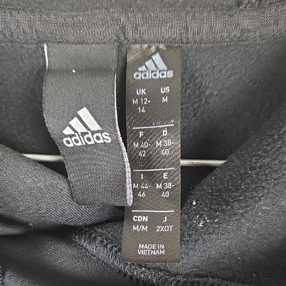 Adidas Womens Aeroready Pullover Hoodie Black White Logo Size Medium M - Picture 2 of 8